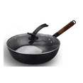 Coach & Couch Inc 12.59Inch round wok pan Cast Iron/Carbon Steel Stir