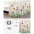 thumbnail image 3 of Spring Flowers Wrap Around Bed Skirts for California King Bed 18" Drop,Bed Skirt with Adjustable Elastic Belt Dust Ruffle Bed Valance for Bedroom Hotel Wild Floral Herb Botanical Bed Frame Cover, 3 of 7