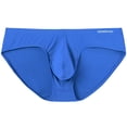 thumbnail image 2 of TANBOM Men's Bulge Enhancing Briefs Mesh Nylon Underwear Blue M 1-Pack, 2 of 6