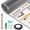 Gray, variant on Window Screens Replacement Repair Kit, 48in x 118in Extended Size Screen Door Mesh Replacement Kit, Durable Fiberglass Mesh Screen Roll with Tools for Windows Doors Patio and Porch Screens, Black