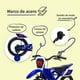 thumbnail image 2 of Bicicleta Entrenadora para Niños AEIOU Moto Cross Bike R12 Azul, 2 of 4