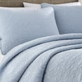 thumbnail image 2 of Laura Ashley  Felicity Baby Blue Cotton 3-piece Quilt Set, 2 of 5