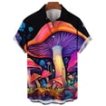 thumbnail image 2 of Camisa con estampado 3D de hongos para hombre, camisas casuales de moda de manga corta para playa, blusas de calle para hombre, camisas de gran tamaño con botones, blusas, 2 of 5