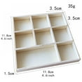thumbnail image 2 of Norbi Ornaments Wood Tray 8 Grids Wooden Storage Organizer Box Small Wood Drawer Organizer Boxes Jewelry Tray, Display Trays for Christmas Decorations Handmade Wood Chips DIY Accessories, 2 of 7