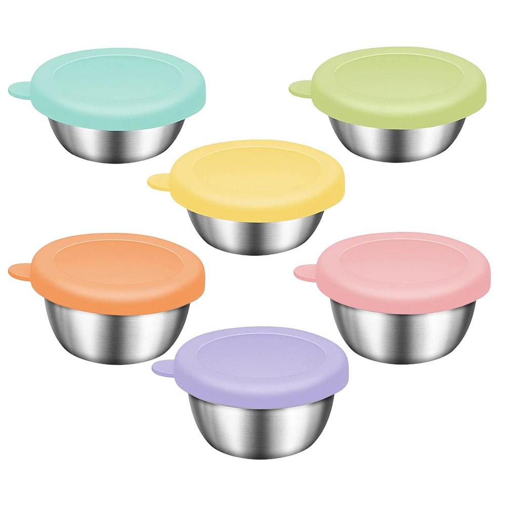 Salad Dressing Container To Go 6Pcs 304 Stainless Steel Dressing