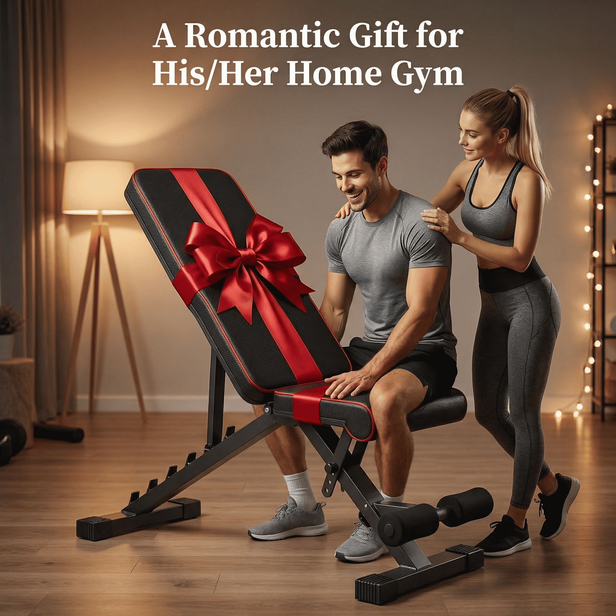 GVDV Adjustable Weight Bench for Full Body Workout, Foldable Bench for Home Gym Strength Training