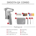 thumbnail image 2 of Estabilizador ZHIYUN SMOOTH-Q4 COMBO Estabilizador de cardán portátil de 3 ejes para teléfono inteligente Vlog Gimbal Varilla extensible incorporada de 215 mm Máx. La carga útil de 280 g admite el con, 2 of 7
