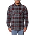 thumbnail image 3 of Freedom Foundry Men's Soft Plaid Fleece Fabric Shirt | Gray Plaid, Medium, 3 of 4