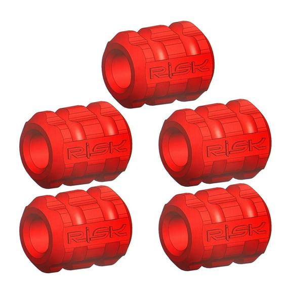 5x Silicone Outer Brake Gear Cable Wrap Bike -Rings , Red, 10mm