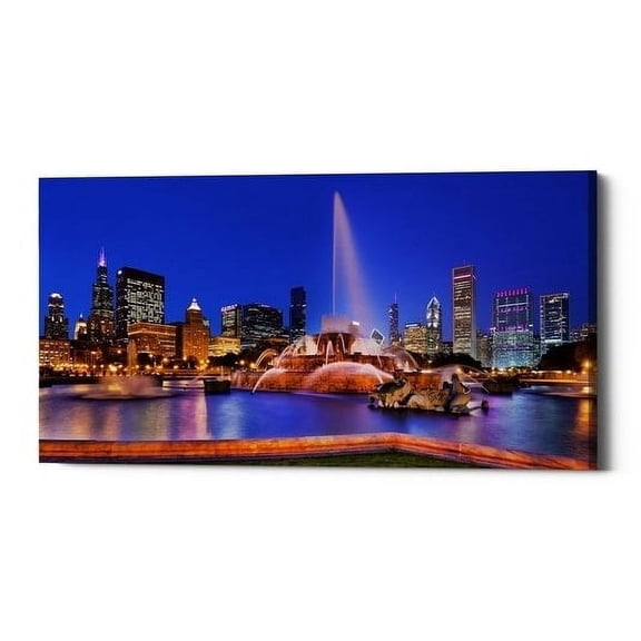 Epic Graffiti 'Buckingham Fountain Pano,' Canvas Wall Art, 20"x40"