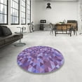 thumbnail image 4 of Ahgly Company Tapis d'Intérieur Lavable en Machine Carré Transitionnel Violet Violet Violet, 8 Pieds Carré, 4 of 7