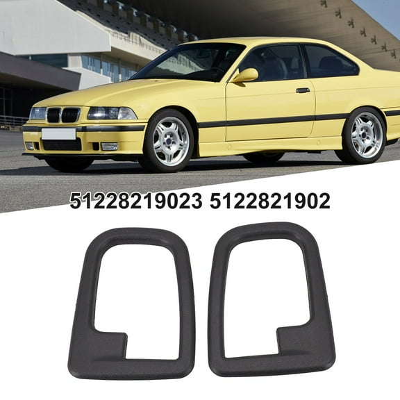 ZHIMAO 2pcs/Pair Interior Door Handle Covers For BMW 3 E36 Z3 For M3 51228219023 51228219024 Plug-and-Play Black Interior Parts