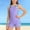 Purple A, variant on Girls One Piece Swimsuit Boyleg Racerback Athletic Print Bathing Suit for Teens Swim Lessons Pool Purple Size 12-13 Years