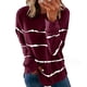 thumbnail image 1 of Tops de moda para mujer Camiseta holgada con efecto tie-dye Tops tipo túnica de manga larga, 1 of 5