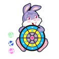 thumbnail image 2 of Juego de de dardos para niños, juego divertido de juguete, tablero de dardos de tela suave para bolas y seguro para que los niños jueguen Conejo Soledad Juego de mesa de dardos para niños, 2 of 9