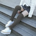 thumbnail image 2 of Kaemgyyd Women's Winter Lag Warmer Thick over Knee High Footless Socks Solid Color Knit Warm Long Leg Warmers, 2 of 3