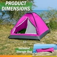 thumbnail image 2 of 2 Person Lightweight Camping Tent with Rain Fly and Carrying Bag, 2 of 6