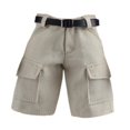 thumbnail image 2 of Figura de acción Pantalones cortos Vestir Coleccionable Casual Miniatura Ropa Atuendo Hebilla cuadrada color caqui, 2 of 9
