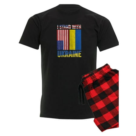 

CafePress - I Stand With Ukraine Support Ukrainian Ame Pajamas - Men s Dark Pajamas