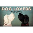 thumbnail image 2 of Fowler, Ryan 32x21 White Modern Wood Framed Museum Art Print Titled - Doodle Dog Lovers Welcome, 2 of 4