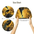 thumbnail image 5 of Kdxio Elegant Gold Leaf Peacock Pattern Satin Bonnet Silk Bonnet Hair Bonnet for Sleeping Hair Bonnets for Women Curly Natural Hair, 5 of 6