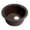 thumbnail image 5 of ALFI brand AB1717UM-C Chocolate 17" Undermount Round Granite Composite Kitchen Prep Sink, 5 of 9