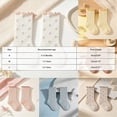 thumbnail image 5 of Girls Ruffle Socks Frilly Turn-Cuff Crew Socks Floral Sock Soft Breathable Casual Dress Socks 0-12 Months 1T 2T 3T 4T 5T Kids, 5 of 8