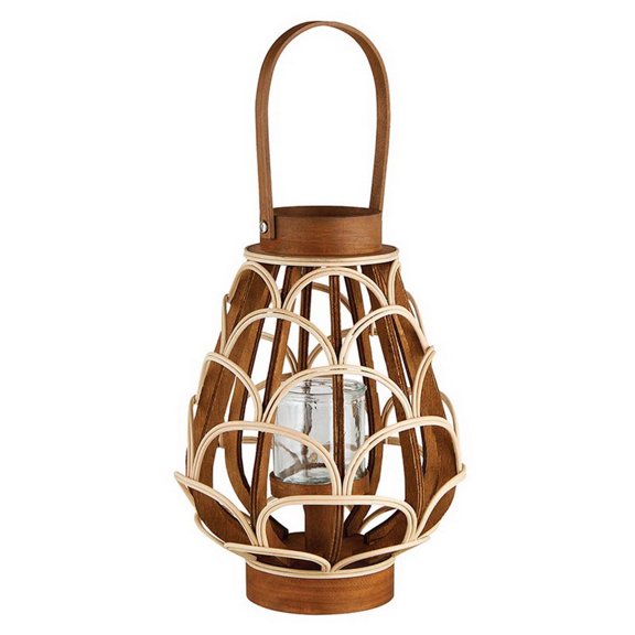 47th & Main Wooden Lantern - Medium