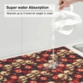 thumbnail image 5 of Sikiie record Skull rock Dish Drying Mat, Kitchen Counter Mat, Self Drying Mat for Kitchen Counter Dish Drying Pad ,for Dishes, Utensils, Pots and Pans（24" x 18"）, 5 of 7