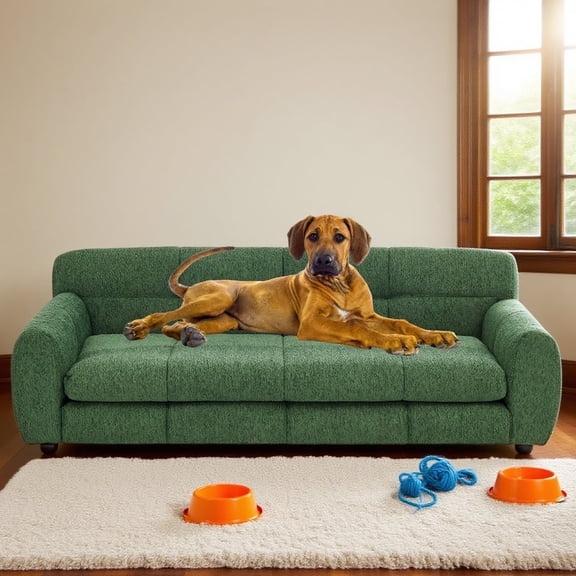 Jakoola 38" Pet Bed Couch, Big Dog Sofa for Medium and Large Dogs, 28.5" Seat Width, Green