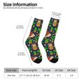 thumbnail image 2 of Logiee Cute Hedgehogs Cactus Blue Print Adult Socks for Men & Women,Calf Socks, Ankle Socks,Boots Socks,Breathable Casual Sock,Unisex Crew Socks, 2 of 6