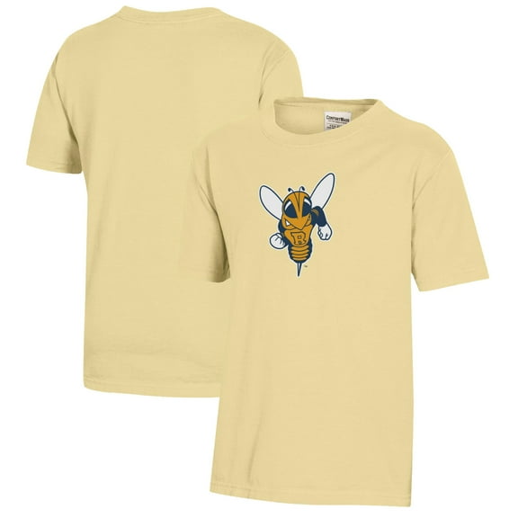 Youth  Yellow Rochester Yellow Jackets Logo Comfort Wash T-Shirt