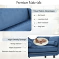 thumbnail image 4 of Christopher Knight Home 53" Luxury Velvet Upholstered Bench with Nailhead Trim and Curved Arms, 2 Pillows, Dark Blue, 4 of 10