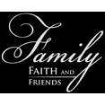 thumbnail image 1 of Family faith and friends Vinyl Decal Sticker Quote - Medium - Light Gray, 1 of 3
