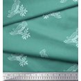 thumbnail image 2 of Soimoi Crepe Silk Fabric Bird Block Fabric Prints by Yard 42 Inch Wide, 2 of 3