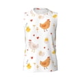 thumbnail image 6 of Lsque Funny Chicken Print Men's Cotton Blend Sleeveless Muscle Shirts (S-3XL)- Moisture Wicking, Odor Protection, UPF 30+,Large, 6 of 8