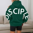 thumbnail image 7 of CAIXIA Womens Hoodies DISCIPLE Hoodie Sweatshirt Men Women Oversized Fashion Letter Printed Streetwear Hooded Pullover with Pocket,Green, 7 of 7