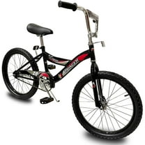 WonderWheels 20" BMX S-Type Frame Bicycle Coaster Brake One Piece Crank Chrome Rims Black Tire Kid's Bike - Black