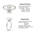 thumbnail image 6 of Cora Jewellery 3.75CT Oval Moissanite Engagement Ring for Women, Hidden Halo Ring, 14K White Gold, 6 of 7