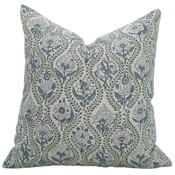 Fabdivine Hand Block Print Pure Linen Cushion Covers, home décor, 12X20, Amarbel