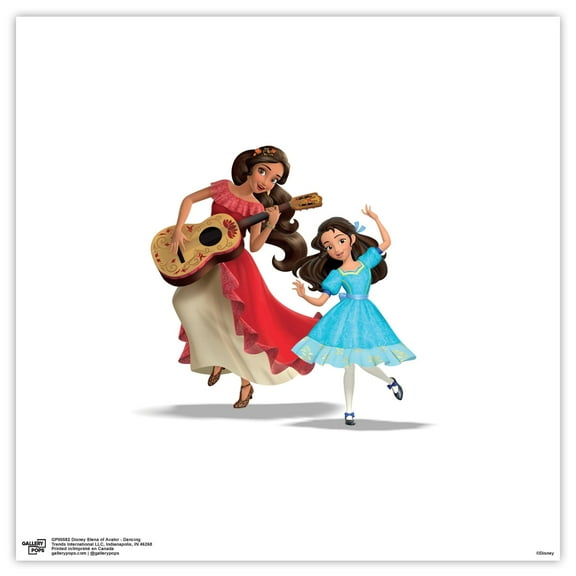 Gallery Pops Disney Elena of Avalor - Dancing Wall Art, Unframed Version, 12" x 12"