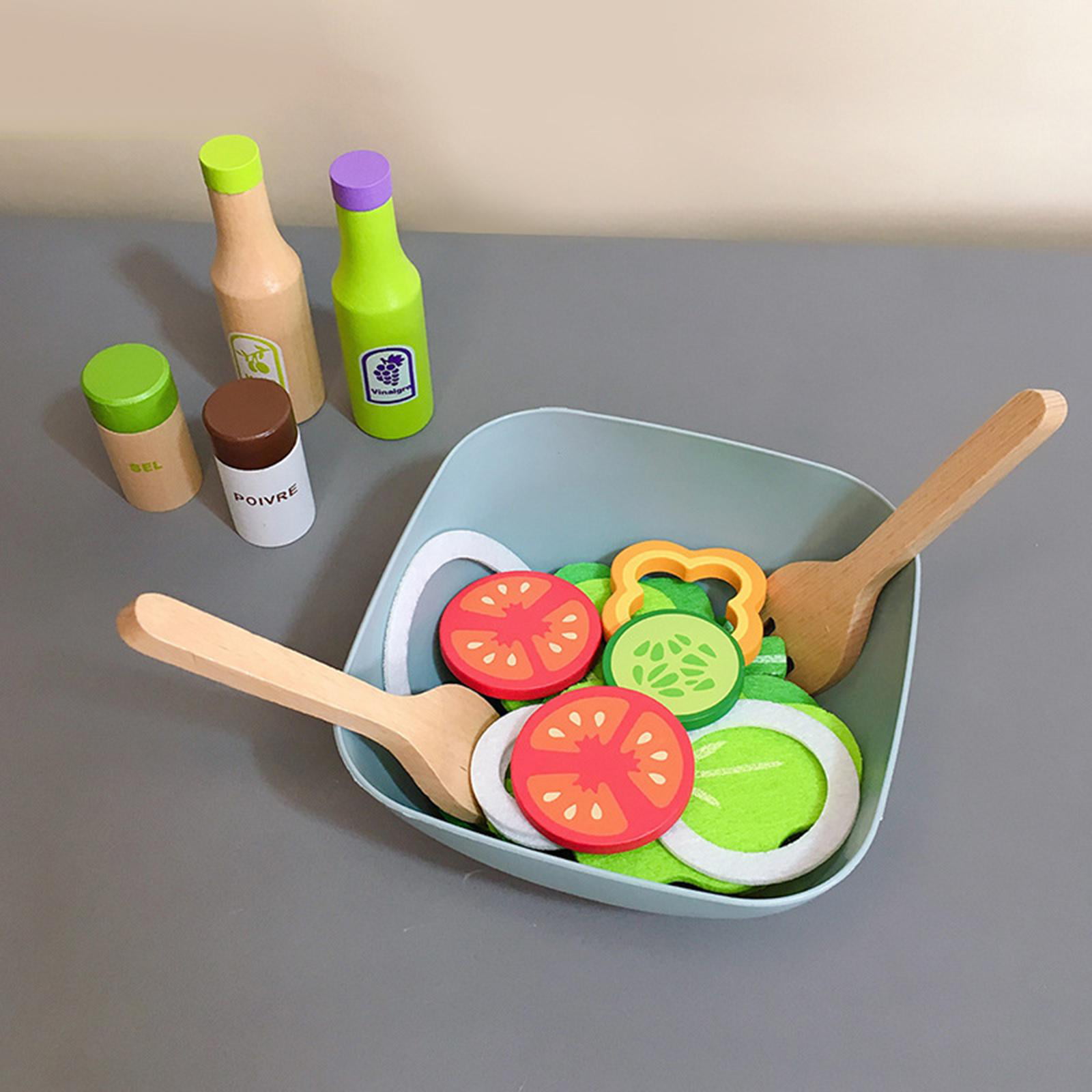 Details about   Pretend Play Kitchen Fruit Vegetable Salad Toys Educational Learning 