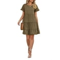 thumbnail image 5 of GXFC Womens Summer Vintage Shift Dress Short Sleeve Floral Dresses Casual Tiered Loose A-line Dresses for Women, 5 of 7