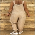 thumbnail image 4 of Pantalon Salopette Salopette Sarouel Rétro en Lin pour Femmes, 4 of 5