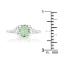 thumbnail image 4 of Shonda 1.8ct Peridot CZ Rhodium Cushion Classic Statement Ring Size 7, 4 of 4
