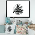 thumbnail image 3 of Designart 'Conifer Cone Black and White' Traditional Framed Art Print, 3 of 4