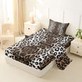 thumbnail image 2 of Erosebridal Teens Abstract Leopard Print Twin Sheet Sets 3pcs,Gradient Cheetah Print Bedding For Adults, 2 of 5
