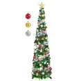 thumbnail image 1 of Árbol de Navidad SINTENILL desplegable de 5 pies con luces y adornos, 1 of 9