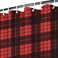 thumbnail image 3 of Red and Black Christmas Plaid Pattern Shower Curtain 84"x72" ,Bathroom Decorative Shower Curtains Set with 12 Hooks,Modern Waterproof Washable Shower Curtain, 3 of 6