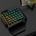 thumbnail image 4 of One-hand Keyboard, With Wrist Support Portable RGB Gaming Keyboard, Black For PUBG, 4 of 8